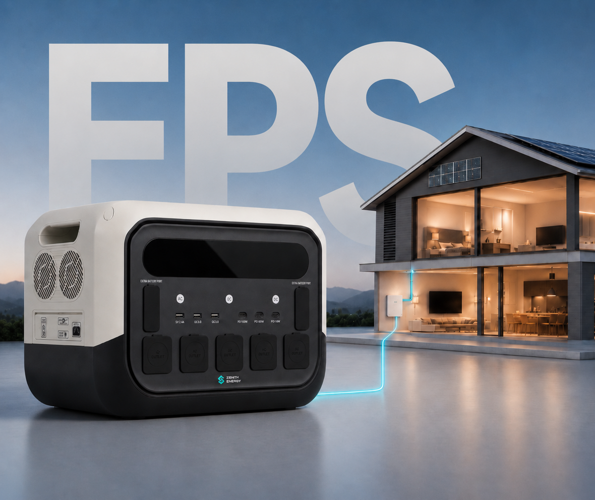 Soluciones de energía portátil Zenith Energy para distintos usos. modo EPS respaldo de enerrgia